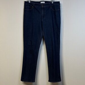 LOFT Curvy Straight Indigo Denim Jeans Women's Size 14